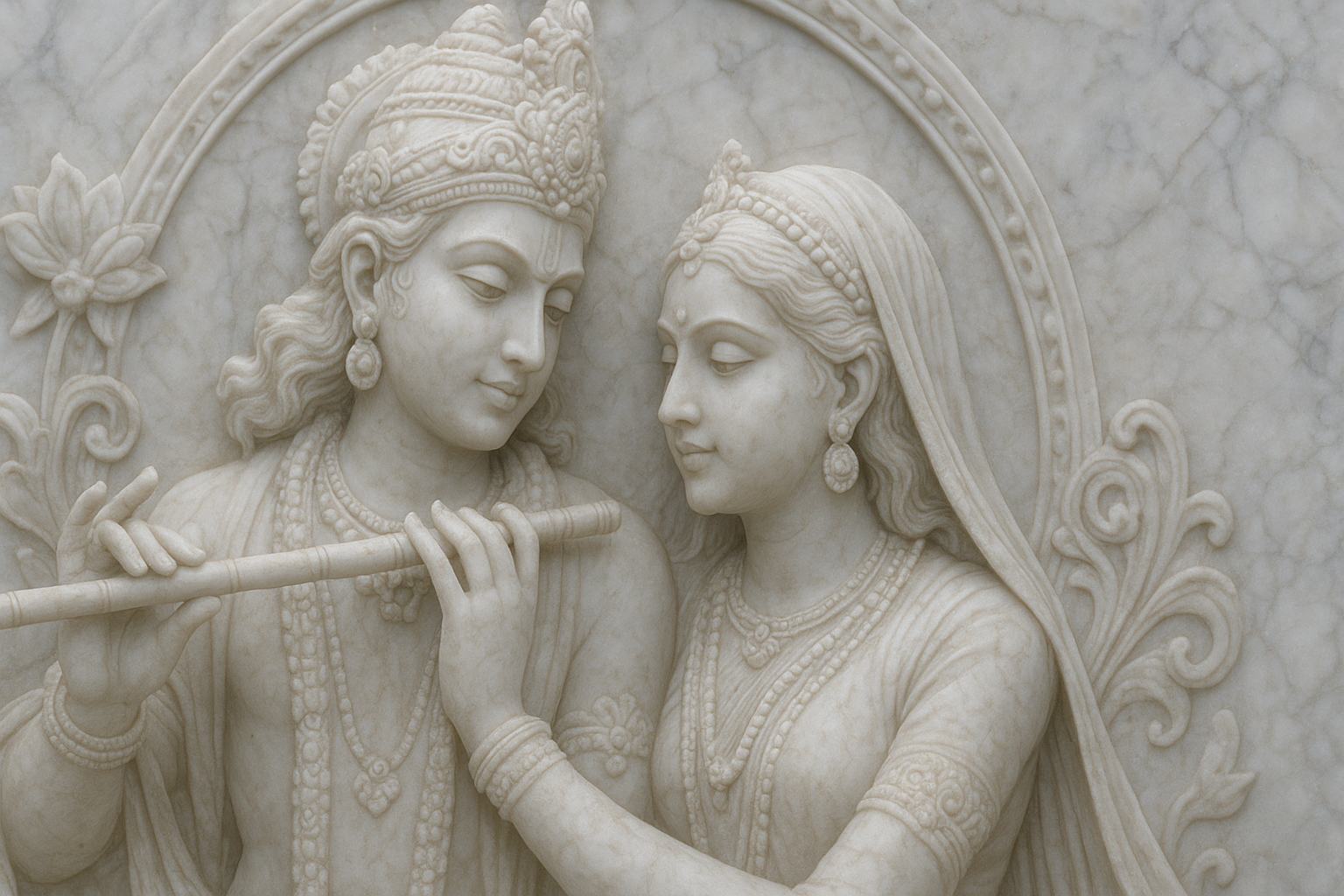 Radha Krishna Marble Murti