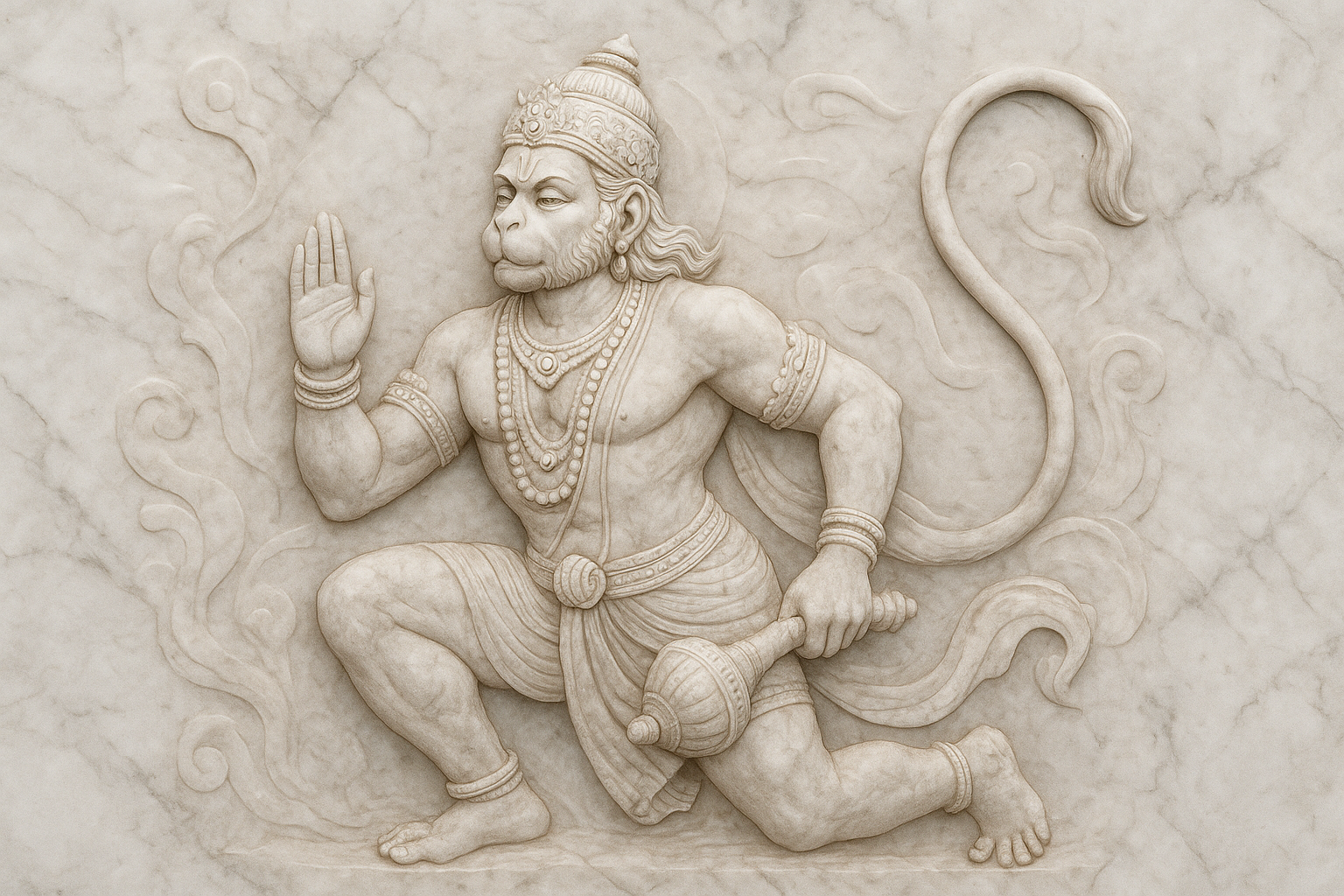 Hanuman Ji Marble Statue